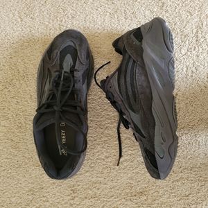 Adidas yeezy ortholite black suede sneakers